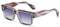 Long Keeper Retro Rechteckig Dicker Rahmen Sonnenbrille Quadratisch Rahmen für Damen Herren Vintage Klobige Brillen UV400 Schutz (GrauStreifenFarbverlaufGrau)