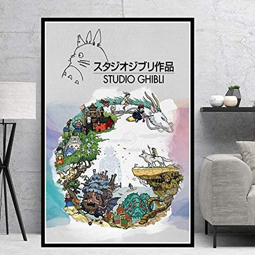 IGHSNZUH Jigsaw Puzzles 1000 Pieces Assempicture Studio Ghibli Tribute Japan Anime Comic Kids s Art for Adults Children Games Educational Toys