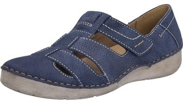 Josef Seibel Damen Kletthalbschuhe Fergey 59,Weite G (Normal),Wechselfußbett,Freizeitschuhe,Sportschuhe,Klettverschluss,Shark,40 EU