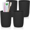 Hebaogugu Zahnputzbecher, Stapelbare Kunststoffbecher 4er Pack 280 ml, Wiederverwendbare Kunststoff-Wasserbecher für Küche, Bad, Bunte Mundspülbecher für Erwachsene, Kinder(Schwarz)