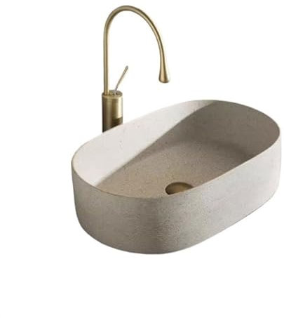 Modernes rundes Badezimmer-Waschbecken für Terrasse, Arbeitsplatte oder Balkon, Handwaschbecken mit stilvollem Design und robuster Konstruktion