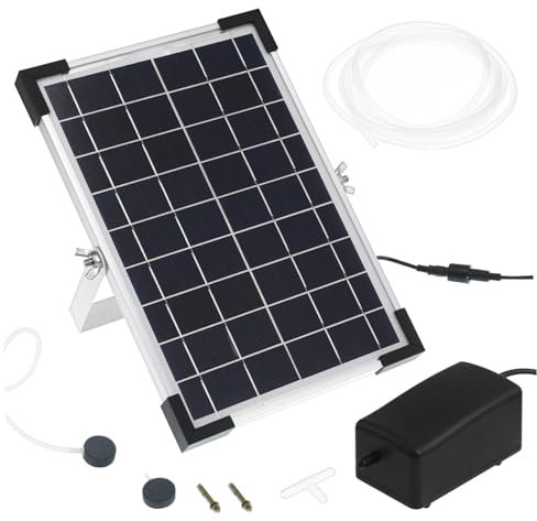 CIMAXIC Bomba De Oxígeno Solar Para Estanques y Bomba De Aire Para Peceras Jardín y Piscinas Al Aire