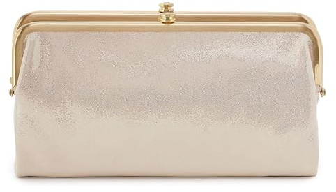 HOBO Lauren Leder Clutch Geldbörse für Damen, Sand Shimmer, Small