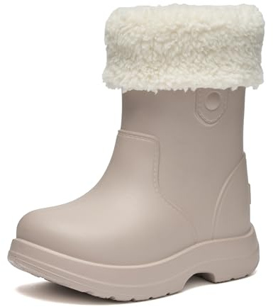 Ladeheid x Camminare Kinder Gummistiefel aus leichtem EVA warm gefüttert wasserdicht und sicher geführt durch rutschfeste Sohle ideal für kalte Tage und Schnee LA-CA-19