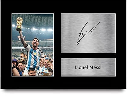 HWC Trading Lionel Messi A4 Ungerahmt Signiert Gedruckt Autogramme Bild Druck-Fotoanzeige Geschenk Für Argentina Barcelona Fußball Fans
