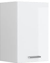 Vicco Hängeschrank R-Line, hängender Küchenschrank, Weiß Hochglanz/Weiß, 40 cm