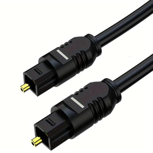 CABLEPELADO Cable óptico de Audio Digital | Cable Digital SPDIF Toslink | Toslink Digital Optical Audio | Cable de Audio Cable de Fibra óptica | Diámetro Ø5 mm | 3 Metro | Negro