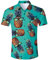ALISISTER Hawaii Hemd Kurzarm Tropical 3D Muster Urlaub Hawaiihemd Ananas Herren Button Down Fancy Kurzarm T-Shirt Lustige Party Aloha Blau Shirt für Männer XXL