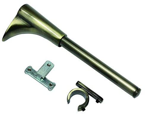 Gardinia Universal Träger 1- und 2-Lauf für Ø 16 mm Messing-antik 15 cm