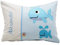 Glückspilz Namenskissen Babykissen I Wal Fisch I Blau I mit Namen personalisiert I Geschenk zu Geburt, Taufe oder Geburtstag I Verschiedene Größen (40 x 60 cm)