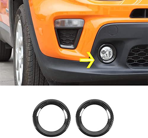 NebelScheinwerferblenden Aufkleber aus ABS kompatibel mit Renegade 2019-2023, Auto Nebelscheinwerfer Zubehör