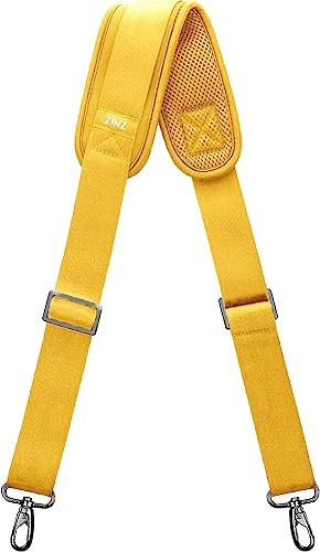 ZINZ Schultergurt, 57 Universal Verstellbare Schulterriemen Dauerhafte belüfteten mit Metall Drehhaken für Gepäck Duffel Kameratasche Laptoptasche Reisetasche Sporttaschen (Gelb, 145cm)