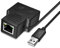 CERRXIAN RJ45 1 zu 2 Splitter Adapter Netzwerk 1 auf 2 Port Buchse CAT5 LAN Ethernet Buchse Connector Adapter, unterstützt 2 Ports für gleichzeitige Verbindung zum Netzwerk
