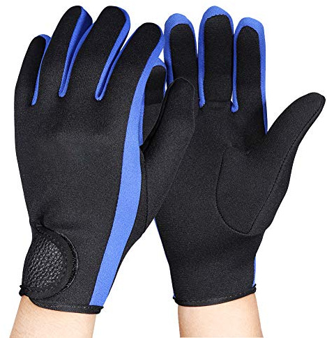 Guanti in neoprene da 1,5 mm, antiscivolo, per immersioni, snorkeling, kayak, vela, paddle surf, nuoto, sport acquatici, guanti