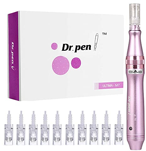 Dermapen Microneedling Professionnel Sans Fil Électrique Dr Pen Ultima M7 Stylo Derma Kit d'outils Anti-âge pour Soins de la Peau avec Aiguilles à Cartouche 12 pièces * 12PIN