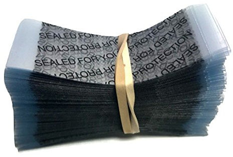 Supplement and Supply Schrumpfband für Flaschen, kleine Gläser und mehr, 57 x 28 mm, Schwarz, perforiert, 250 Stück