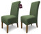 SCHEFFLER-Home 2X Stuhlhussen Stretch Emma/elastische Stuhlhussen Oliv-Grün 2er Set/Stuhlhussen Baumwolle als Stuhlabdeckung/Stuhlhussen Schwingstühle/Stuhl Hussen Stretch als Stuhlüberzug