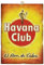 Retro Werbung Bild im Vintage-Stil Havana Club Druck auf Holz 25x18 cm Wanddekoration