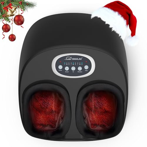 Snailax Fußmassagegerät mit Wärme, Kneten, Kompression, Vibration, elektrische Massage für Fuß Plantar Fasciitis