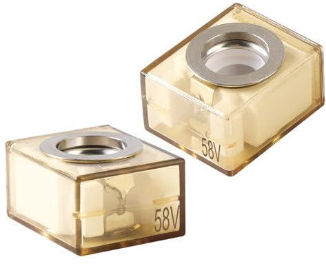 GLOSO Fusible de batterie évalué pour bateau Terminal fusible de batterie Protégé contre l’allumage imperméable camion voiture 58V 40 ampères 2 paquets IPBF