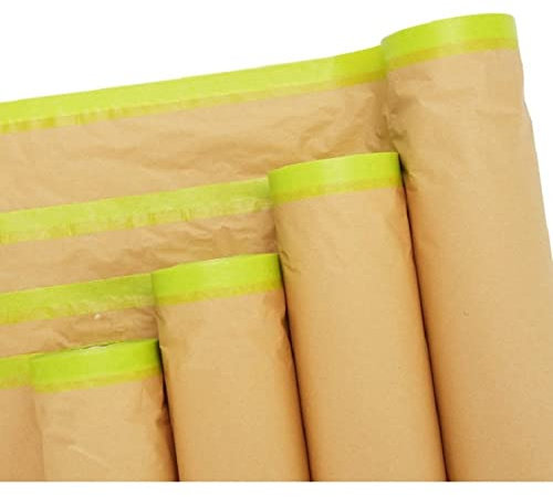 60cm~15cm Kraftpapier Schutzfolie Selbstklebende Farbe Aufkleber Masking Wanddekoration Möbel Auto Spray Washi Membranen,60cmx15m,2pcs