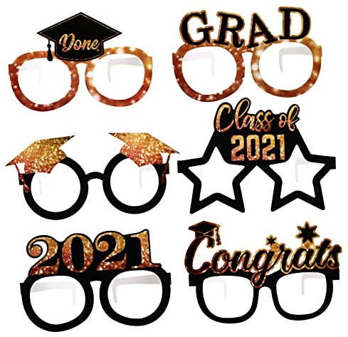 Amosfun 6 Stk Papierbrille Für Die Abschlusssaison Scherzbrille Foto Verkleidung Brille Atzen Brille Nummer 2022 Brille Lustige Brille Partybrille Brille Photo Props Gläser Verkaufsstand