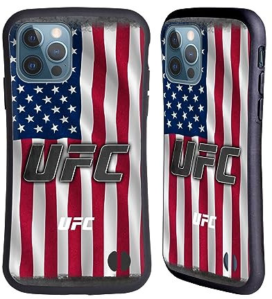 Head Case Designs Offizielle UFC US Flagge Logo Hybride Handyhülle Hülle Huelle kompatibel mit Apple iPhone 12 / iPhone 12 Pro