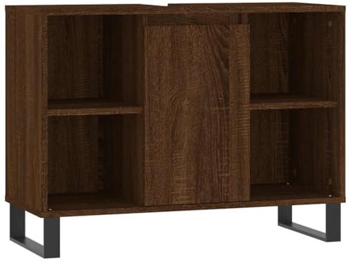 vidaXL Badschrank Braun Eichen-Optik 80x33x60 cm Holzwerkstoff