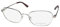 Dana Buchman Mrs. Gunnerson Titan-Brillengestell, allergiefrei, klassische Form, amerikanischer Designer, silber, 53-17-135