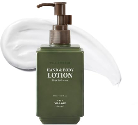 [VILLAGE11FACTORY] WILL REFRESH - HAND & BODY LOTION (300ml) Korean skincare - Vegan Hand and Body Lotion with Eucalyptus & Patchouli Essential Oils for Deep Hydration and Invigorating Scent