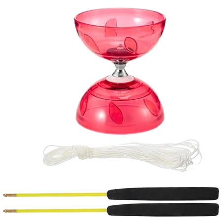 Will Diabolo avec Roulements à Billes, Kit Jonglage Diabolo, Loisirs Exercice, Plein Air Sport Rouge