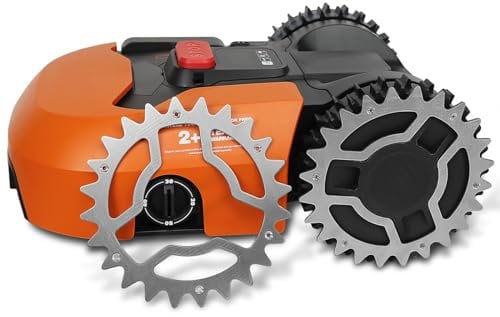 Púas para Robot cortacésped para cortacésped Worx Landroid Modelo S/M, Grosor 2 mm, Mejora de la tracción, Orificios para Tornillos avellanados, pulidos y desbarbados