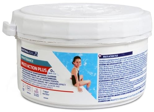 Astral Pool Multi Action Plus Chlorblock 500g - Multifunktionstabletten für Langzeitdesinfektion, Algenprävention & Flockung