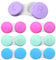LICQIC 20 Packs Contact Lens Cases with Left/Right Caps, Contact Lenses Holder Box, Portable Leak-Proof Contact Lens Container for Home Travel Outdoor, 4 Colors