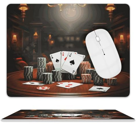 Tapis de souris avec base en caoutchouc antidérapant, glisse facile, tapis de clavier personnalisé, tapis de souris de tournoi de poker, tapis de souris de jeu pour ordinateur portable, bureau,