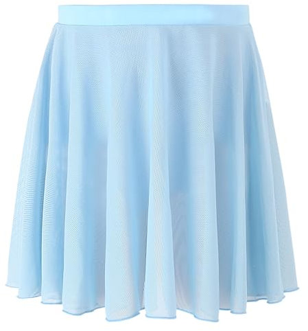 Ballettrock für Mädchen Zum Reinschlüpfen Tanz Rock für Kinder Kleinkind Elastischer Rock Blau L
