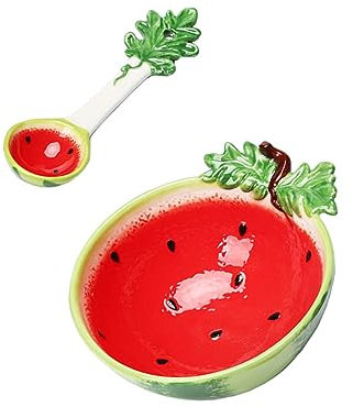 Yardenfun Cuenco De Cerámica Con Diseño De Sandía Ensaladera Infantil Cuenco Para Comida