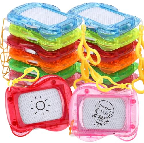 Mini Maltafel Zaubertafel Schlüsselanhänger Kinder 12Pcs, Mini-Magnetische Zeichenbrett, Magnetische Doodle Board, MIni Maltafeln für Klassenzimmer Belohnungen, Party Favors, Reisen Supplies