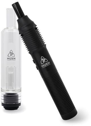 HIZEN Stilus Pro Vaporizer Set mit Wasserfilter – Konvektion, USB-C | Soft-Z-Konvektionsheizsystem, 80–220 °C stufenlos, 18650 Wechselakku 3600 mAh, USB-C, Aluminium-Gehäuse, Display