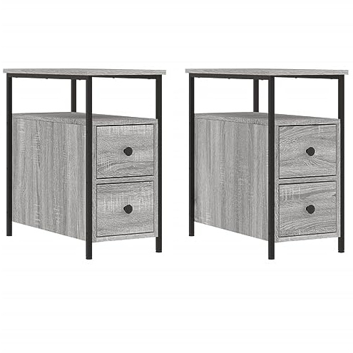 vidaXL Bedside Cabinets 2 pcs Grey Sonoma 30x60x60 cm Engineered Wood