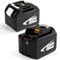 2 Pack 8.0Ah Replacement for Makita 18V Battery BL1850 BL1860B BL1850B BL1860 BL1840 BL1845 BL1830 BL1820B BL1815 194205-3 194230-4 Li-Ion LXT Battery with LED Indicator for All Makita 18V Power Tool
