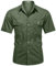 PADOLA Camiseta Hombre Ropa Estilo Militar con Botones Camisa Manga Corta al Aire Libre(M,Verde)