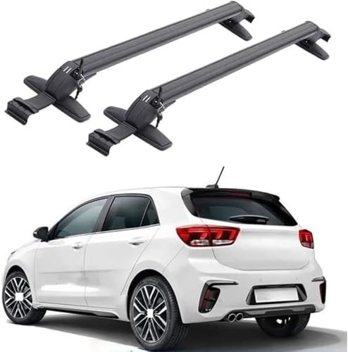 DRYFAL DachträGer RelingträGer für Kia Rio Hatchback 2017-2020 Dachgepäckträger Aluminium mit Dachreling für Fahrradträger Dachboxen Skihalter