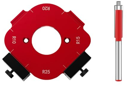 4 in 1 Holzbearbeitungsfräsen Bögen Winkel Positionierungsschablone Eckradius Fräser Radius Jigs Holzbearbeitung Positionierungswerkzeug Eckschneidwerkzeug