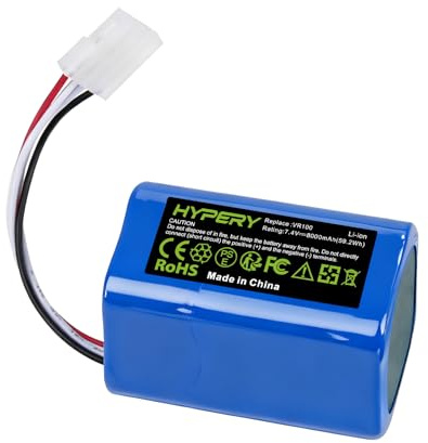 7,4 V 8000 mAh Li-Ionen Ersatz Akku mit höherer Sicherheit und längerer Laufzeit – kompatibel mit Vorwerk Kobold VR100 Staubsauger Home Cleaner Robot Teilenummer SCM67524
