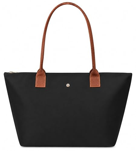 Women's Waterproof Nylon Tote Bag Large Foldable Shoulder Bag for Work