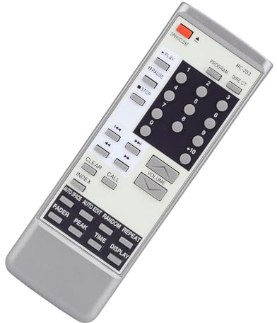 Alomejor RC 253 Fernbedienung DCD1560 DCD1450AR DCD1500 CD-Player Ersatzteile für Verlorene Fernbedienungen. Benutzerfreundliche Lösung für Musikliebhaber