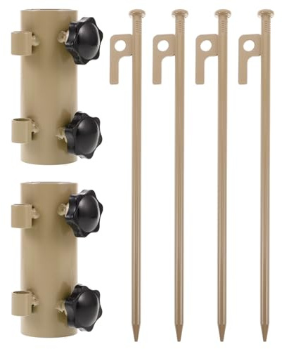 BUGUUYO 6 Stück Verstellbarer Stahl Heringe und U-förmiger Pfähle für Zeltstangen und Pavillons Robustes Camping Zubehör mit Zuverlässigem Halt für Outdoor Einsätze