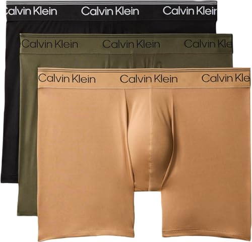 Calvin Klein Boxer da Uomo, Bronzo Flash/Nero/Notte Oliva, XXL