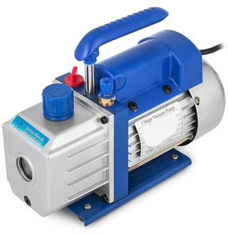 Air Hammer, Vacuum Pump, 2 Gallon Chamber Kit 3CFM 1/4HP Controlled Degassing Gauge for Home Air Conditioning Refrigerant for Cutting Punching Scraping